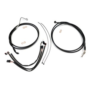 XR OE Style Black w/Black Fittings Handlebar Kit 15" - 17" Apes
