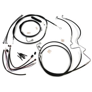 XR OE Style Black w/Chrome Fittings Handlebar Kit 15" - 17" Apes