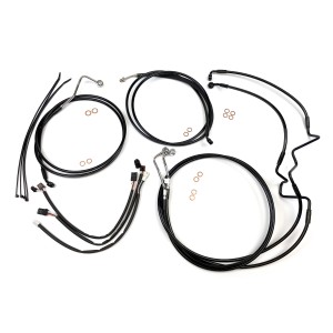 XR OE Style Black w/Black Fittings Handlebar Kit 15" - 17" Apes