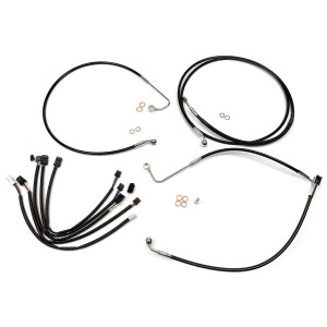 XR OE Style Black w/Chrome Fittings Handlebar Kit 15" - 17" Apes