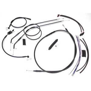 XR OE Style Black w/Black Fittings Handlebar Kit 14" - 16" Apes