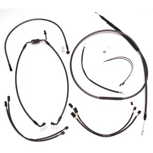 Black Pearl Dyna Handlebar Installation Kit 15" - 17" Apes