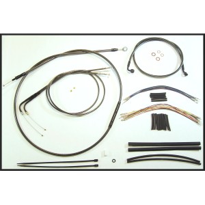 Black Pearl Dyna Handlebar Installation Kit 18"-20" Apes