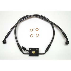 Black Pearl Designer ABS Dual Disc Lower DOT Brake Line