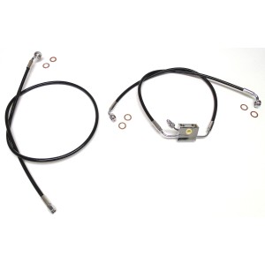 XR Stainless BLK/CHR M8 Softail Dual Disc ABS Lower and 32" Upper Brake Line