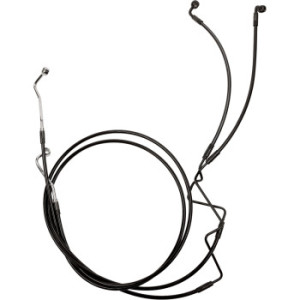 XR Black Coated ABS Lower Brake Line w/ Black Fittings