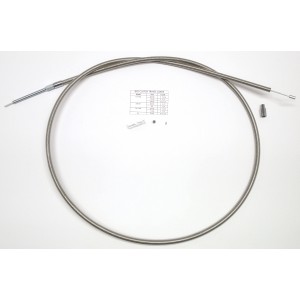 BYO® Braided Stainless 1-Piece Clutch Cable - Sportster