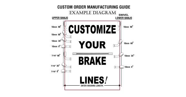 Pro Braking PBF2580-TRD-BLA Front/Rear Braided Brake Line 