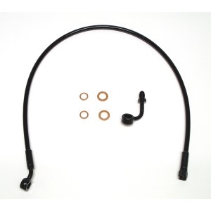 XR Stainless BLK/BLK Non-ABS 31" Trike Upper Brake Line w/Adapter 35° 10mm