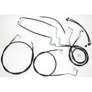 XR OE Style Black w/Chrome Fittings Handlebar Kit 15" - 17" Apes