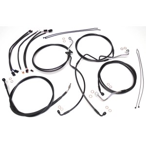 XR OE Style Black w/Black Fittings Handlebar Kit 12" - 14" Apes