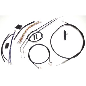 XR OE Style Black w/Chrome Fittings Non-ABS Handlebar Kit 10" - 12" Apes