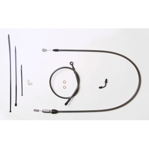 Black Pearl Softail Handlebar Installation Kit w/ Quick Connect Clutch Cable for 15"-17" Apes