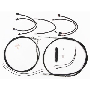 XR OE Style Black w/Chrome Fittings Touring Handlebar Kit 15" - 17" Apes
