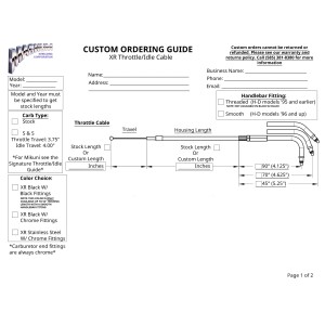 Custom Throttle XR Cable