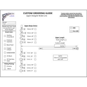 Custom Designer Upper Brake Line