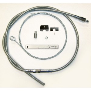 BYO® Stainless 2-Piece Clutch Cable – 96+ Touring & Sportster