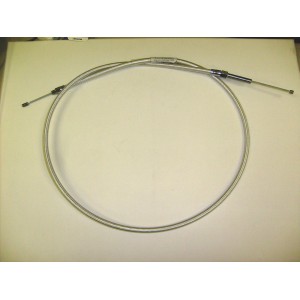 Polished Stainless Clutch Cable One-Piece Big Twin