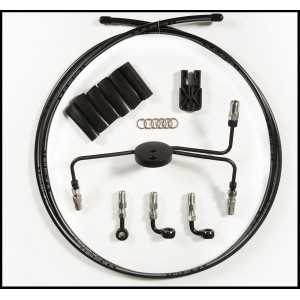 BYO® Black Dual Disc Brake Line Kits