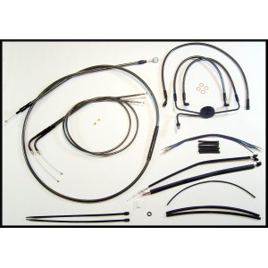 Black Pearl Dyna Handlebar Installation Kit 15"-17" Apes