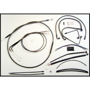 Black Pearl Softail Handlebar Installation Kit 18"-20" Apes