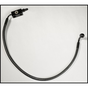 Black Pearl Designer ABS Lower DOT Brake Line FXD Dyna +4"