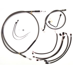 Black Pearl Softail Handlebar Installation Kit 12"-14" Ape Hangers