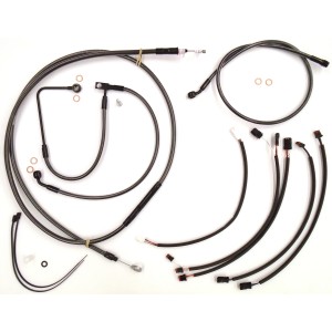 Black Pearl Softail Handlebar Installation Kit 15"-17" Ape Hangers