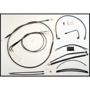 Black Pearl Softail Handlebar Installation Kit 15"-17" Apes