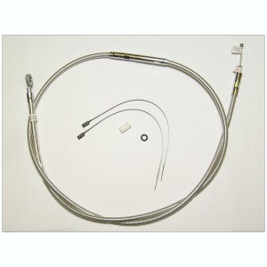Polished Stainless Clutch Cable Alt Length