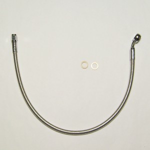 14" Polished Stainless Designer Upper Non-ABS DOT Brake 180° 7/16"