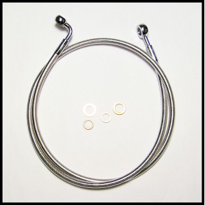 74" Polished Stainless E-Z Align Single Front Brake 180° 7/16"