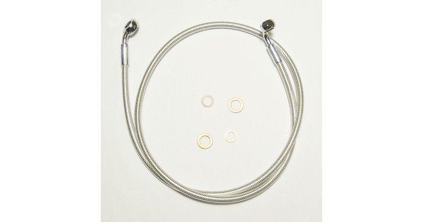 Motorcycle Brake Line | Non-ABS DOT | Single Disc | Braided