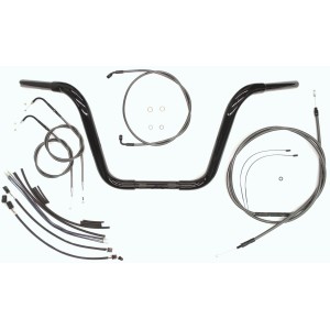 14” Black Pearl Caliber Ape Bar w/Installation Kit