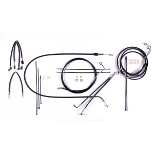 XR Black W/ Chrome Fittings Handlebar kit with Quick Connect Clutch for Touring 15-17"